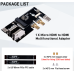 52Pi Micro HDMI to HDMI Multifunctional Adapter for Raspberry Pi 5, with PCIe 3.0x1 M.2 slot, Support M.2 NVMe SSD 2230 2242