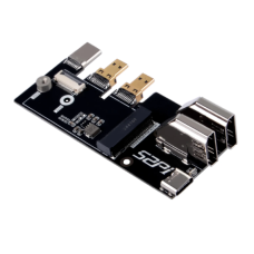 52Pi Micro HDMI to HDMI Multifunctional Adapter for Raspberry Pi 5, with PCIe 3.0x1 M.2 slot, Support M.2 NVMe SSD 2230 2242