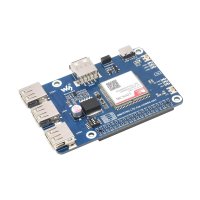 Waveshare 26861 Cat-1/GNSS HAT for Raspberry Pi, Based On SIM7670G module, Global Multi-band LTE 4G Cat-1 support, GNSS positioning, 3x USB 2.0 extended ports