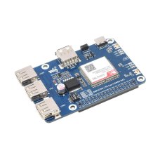 Waveshare 26861 Cat-1/GNSS HAT for Raspberry Pi, Based On SIM7670G module, Global Multi-band LTE 4G Cat-1 support, GNSS positioning, 3x USB 2.0 extended ports