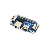 Waveshare 16595 Ethernet / USB HUB HAT for Raspberry Pi, 1x RJ45, 3x USB