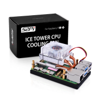 Low-Profile Ice Tower Cooling Fan RGB LED Light For Raspberry Pi 5