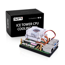Low-Profile Ice Tower Cooling Fan RGB LED Light For Raspberry Pi 5