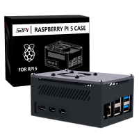 Aluminum Case Black Brick Enlosure With Cooling Fan Heatsink For Raspberry Pi 5