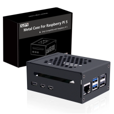 Raspberry Pi 5 Metal Case Compatible With N04 N05 M.2 NVMe To PCLe Adapter X1000 PCLe Peripheral Boards