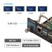UCTRONICS RM0013 Pi 5 Rack Pro, 1U Rack Mount with 4 × M.2 NVMe SSD Base, PCIe to NVMe, Safe Shutdown, 0.96" Color LCD Raspberry Pi 5 NVMe Rack