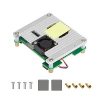 UCTRONICS U627802 PoE+ HAT for Raspberry Pi 5, Power over Ethernet with Active Cooling Fan Aluminum Heatsink, Supports