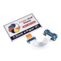 Waveshare 23434 7.3inch ACeP 7-Color E-Paper E-Ink Display Module, 800×480 Pixels, SPI Communication