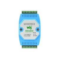 Waveshare 24271 Industrial-grade Isolated 8-ch RS485 Hub, Rail-mount Support, Wide Baud rate Range