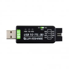 Waveshare 21550 Industrial USB TO TTL Converter, Original CH343G Onboard, Multi Protection & Systems Support