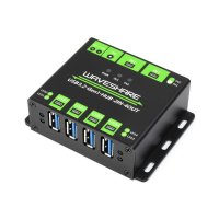 Waveshare 23929 Industrial grade USB HUB, Extending 4x USB 3.2 Ports, Switchable dual hosts, Multi Protections