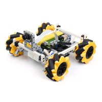 Waveshare 21645/21646/21647 BuildMecar Kit, Smart Building Block Robot with Mecanum Wheels, 5MP Camera, Based on Raspberry Pi Build HAT