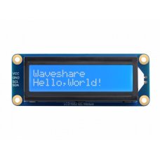 Waveshare 23991 LCD1602 I2C Module, White color with blue background, 16x2 characters LCD, 3.3V/5V