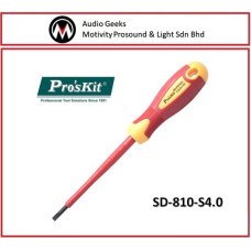 Pro'sKit SD-810-S4.0 Insulated VDE Screwdriver - 0.8x4.0x100mm