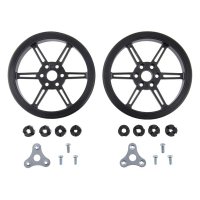 Pololu 3690 / 3691 Multi-Hub Wheel with Inserts for 3mm and 4mm Shafts - 80×10mm - 2-Pack