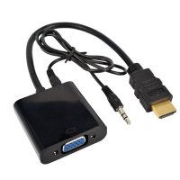 HDMI A to VGA Adapter with Audio Cable - Low Cost