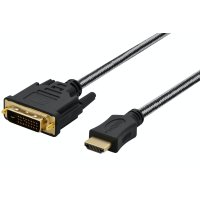 HDMI A -male to DVI-male cable