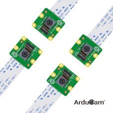 ArduCAM B0178 Multi Camera Adapter Bundle Kits compatible for Modified Official Raspberry Pi V2 ( 1pc Multiple Adapter and 4 modified V2 camera module)