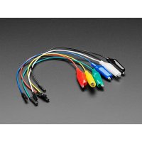 Adafruit 4304/3255 Small Alligator Clip to Male/ Female Jumper Wire 