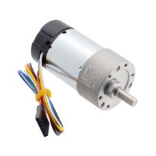 Pololu 4698 / 4699 Metal Gearmotor 37Dx65L mm 24V with 64 CPR Encoder - Helical Pinion