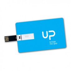 Credit card sized retractable USB memory drive (16GB)