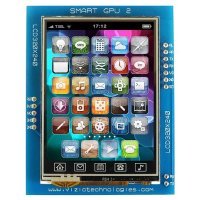 SmartGPU 2 - LCD320X240 - 2.4 inch Graphics + Audio + Touch + Datalogger processor
