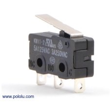 Pololu 1402 Snap-Action Switch with 16.7mm Lever: 3-Pin, SPDT, 5A