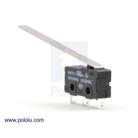 Pololu 1403 Snap-Action Switch with 50mm Lever: 3-Pin, SPDT, 5A