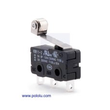 Pololu 1404 Snap-Action Switch with 16.3mm Roller Lever: 3-Pin, SPDT, 5A