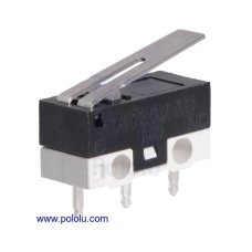Pololu 1528 Mini Snap-Action Switch with 13.5mm Lever: 3-Pin, SPDT, 1A