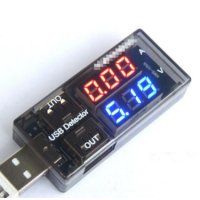 USB Power Monitor with USB Female Socket - Double Row Display