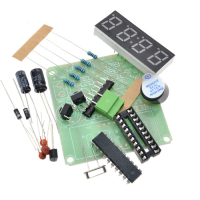 AT89C2051 Digital Electronic Clock 4-Bit DIY Kit