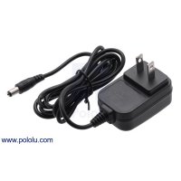 Pololu 1469 / 1470 / 1471 Wall Power Adapter: 1A, 5.5×2.1mm Barrel Jack, Center-Positive