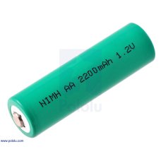 Pololu 1003 Rechargeable NiMH AA Battery: 1.2v, 2200 mAh