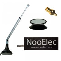 Nooelec 100661 SDR Al - 0.5PPM TCXO USB RTL-SDR Receiver (RTL2832 + R820T2) w/ Antenna and Remote Control, Installed in Aluminum Enclosure NESDR Mini 2+