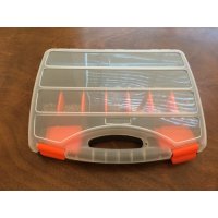 Plastic case with adjustable compartments