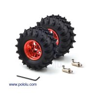 Pololu 1555/1557 Dagu Wild Thumper Wheel 120x60mm Pair with 4mm Shaft Adapters