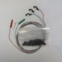 Package of 15 Disposable / Reusable Dry Electrodes and 10 EEG Cup Disposable/Reusable Wet Electrodes and 3 Lead Wires
