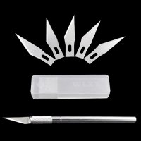 Metal Handle Hobby Cutter Craft Knife with 5pcs Blade Cutting Tool