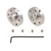 Pololu 1078/1203/1083/1081/1993 Universal Aluminum Mounting Hub for 3mm/ 4mm/ 5mm/ 6mm/ 6.35mm 0.250inch Shaft, 4-40 Holes (2-Pack)