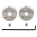 Pololu 1078/1203/1083/1081/1993 Universal Aluminum Mounting Hub for 3mm/ 4mm/ 5mm/ 6mm/ 6.35mm 0.250inch Shaft, 4-40 Holes (2-Pack)