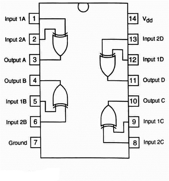 BuyCD4070B CMOS Quad Exclusive-OR Gate online in India | Fab.to.Lab